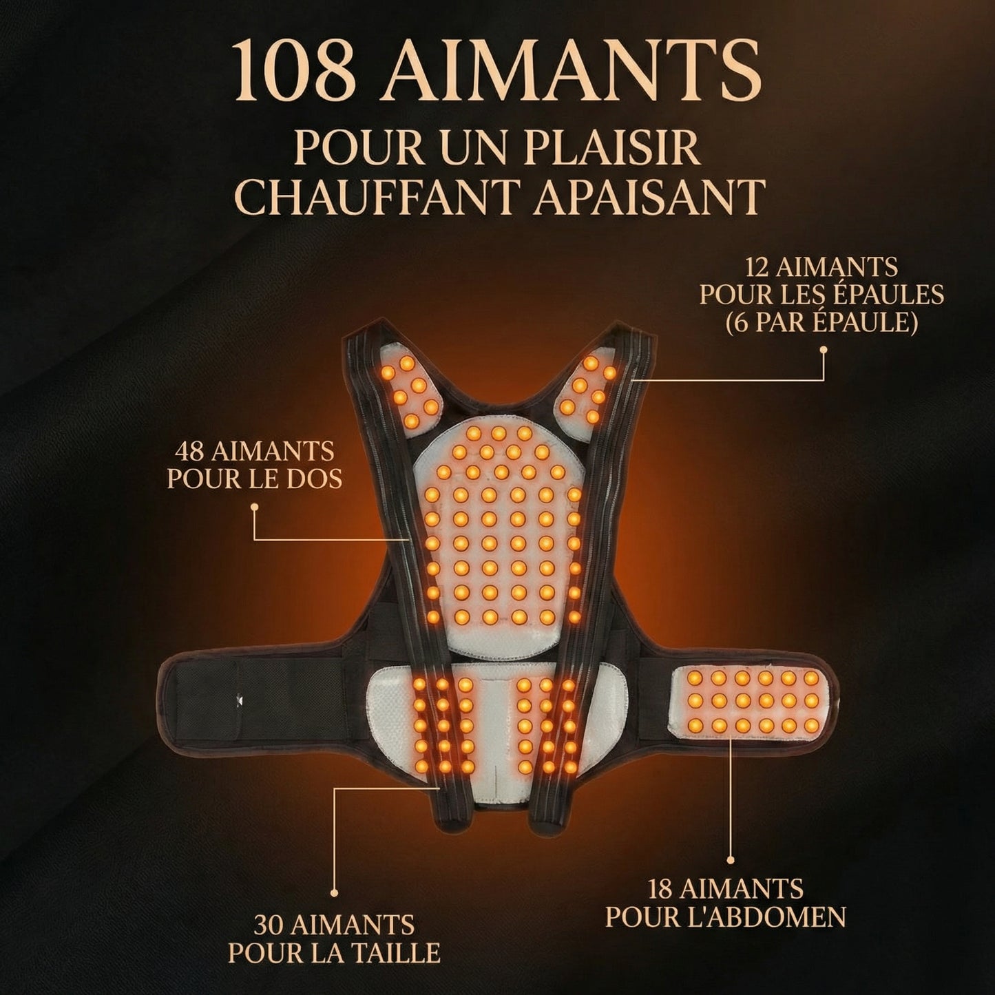 DeskRelief Correcteur Chauffant Dos & Épaules